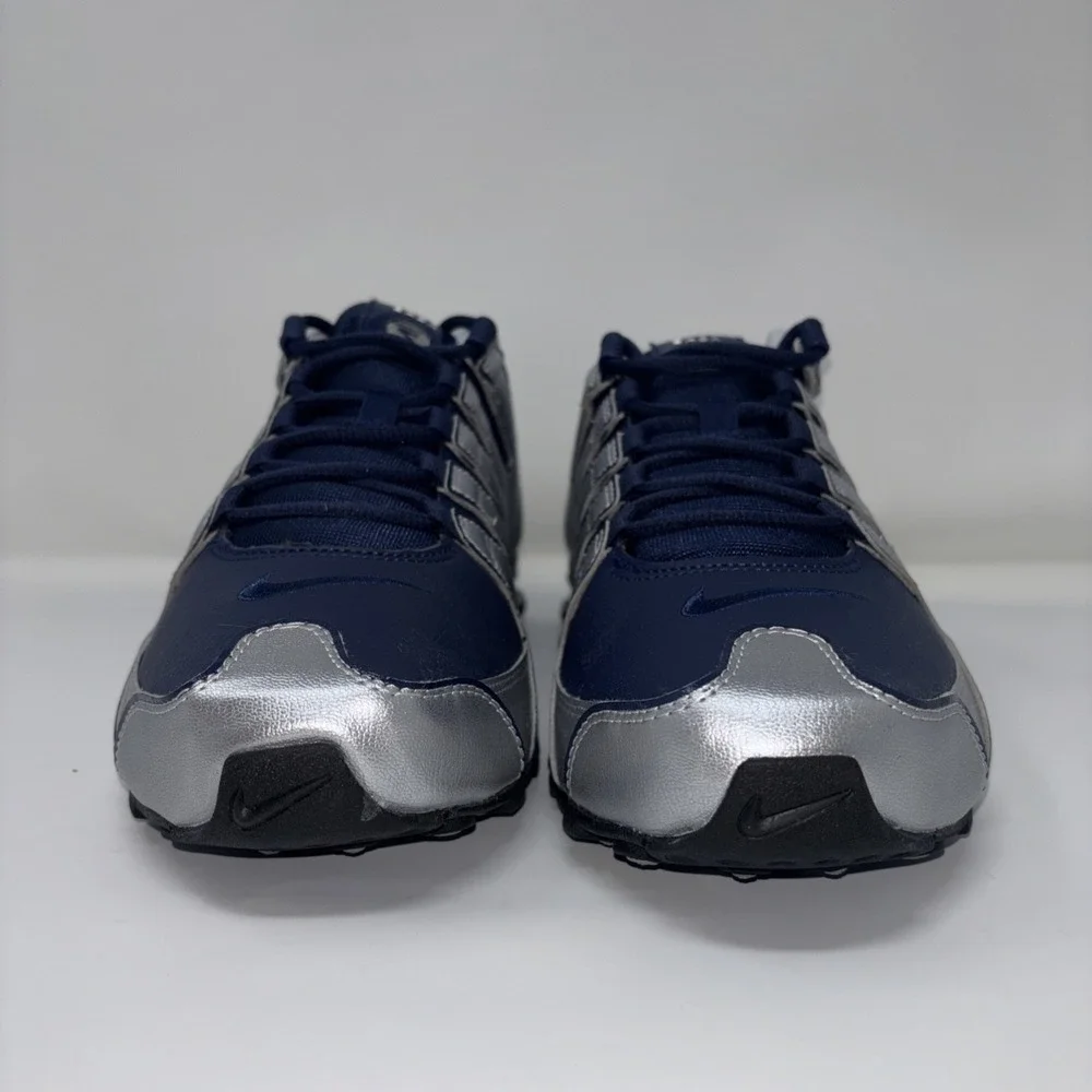 Nike Shox NZ Metallic Silver Midnight Navy, Mens Sz 10, 378341-402